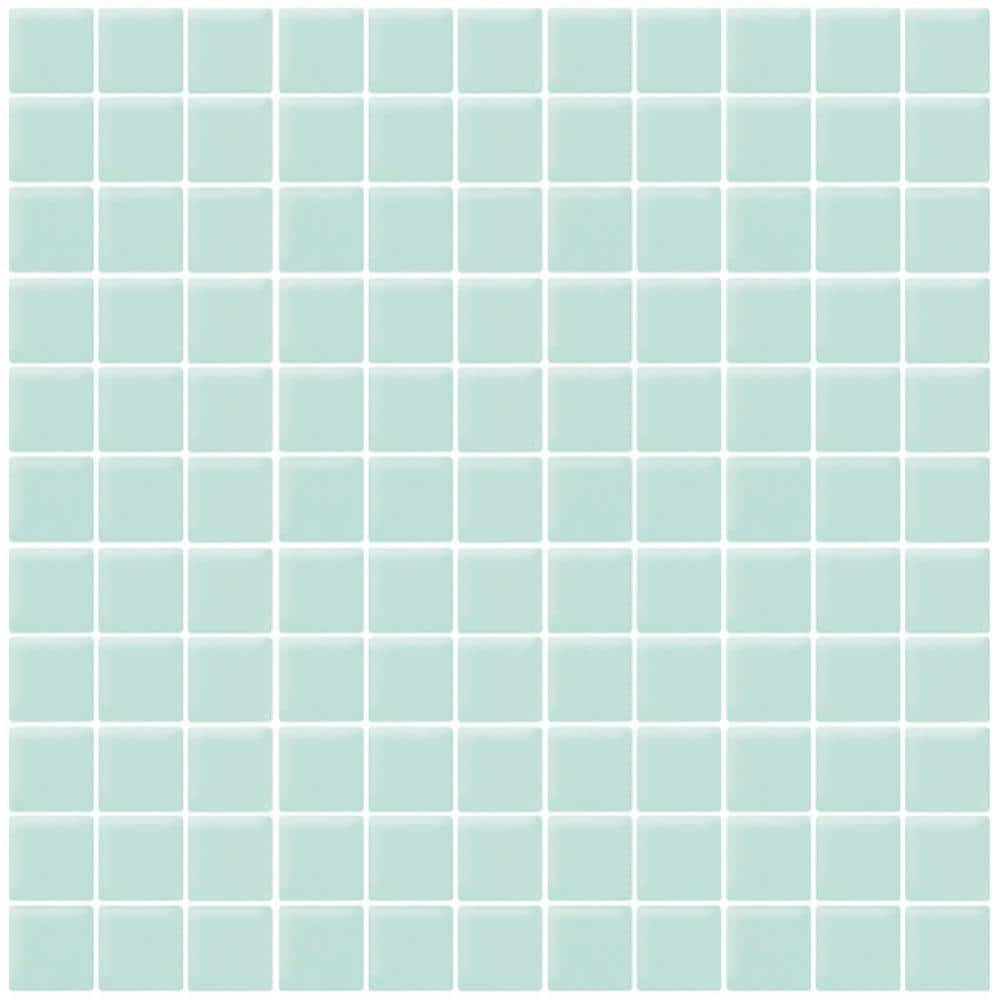 Ice Blue 4 in. x 5 in. Matte Finished Glass Mosaic Tile Sample (0.13 sq. ft./Piece) -  Apollo Tile, A88047M 1X1SMPL