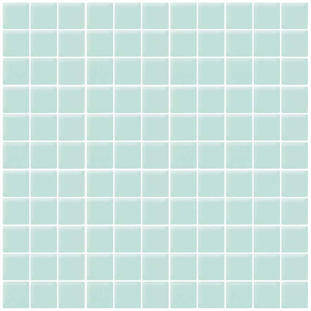 Blizzard Blue Matte Glass 12x12 Mosaic Tile