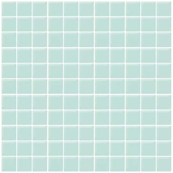 Apollo Tile Ice Blue 11.8 in. x 11.8 in. 1 in. x 1 in. Matte Finished Glass Mosaic Tile (9.67 sq. ft./Case)