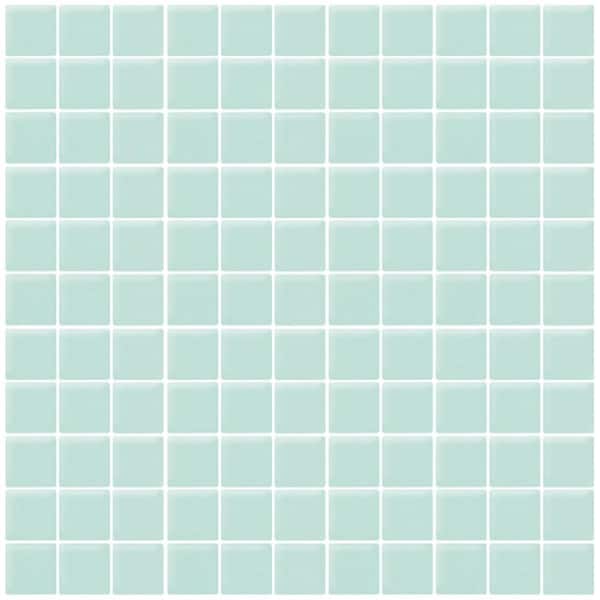Apollo Tile Ice Blue 11.8 in. x 11.8 in. 1 in. x 1 in. Matte Finished Glass Mosaic Tile (9.67 sq. ft./Case)