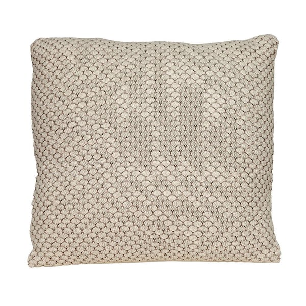 PARKLAND COLLECTION Grace 20 in. x 20 in. Transitional Pink Beige Throw Pillow