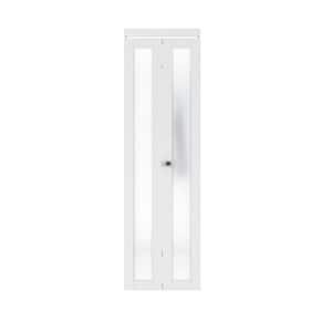 24 in. x 80.5 in. 1-Lite Frosting Glass MDF White Finished Closet Bifold Door with Hardware