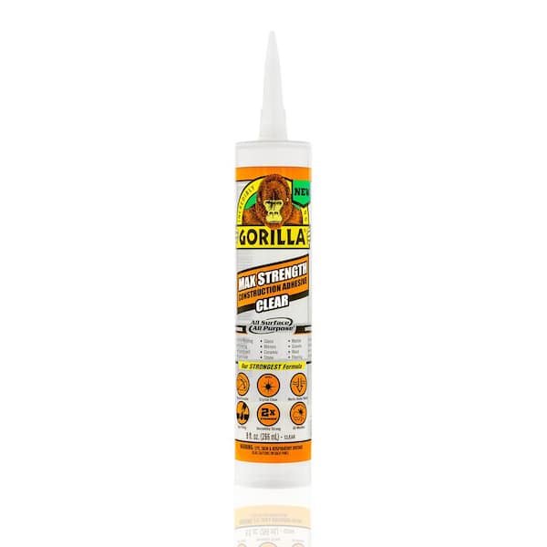 Gorilla 9 oz. Max Strength Construction Adhesive Clear