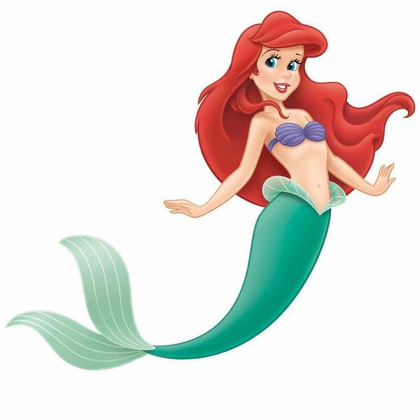 RoomMates Disney Princess Little Mermaid Peel and Stick Giant Wall Decal-DISCONTINUED