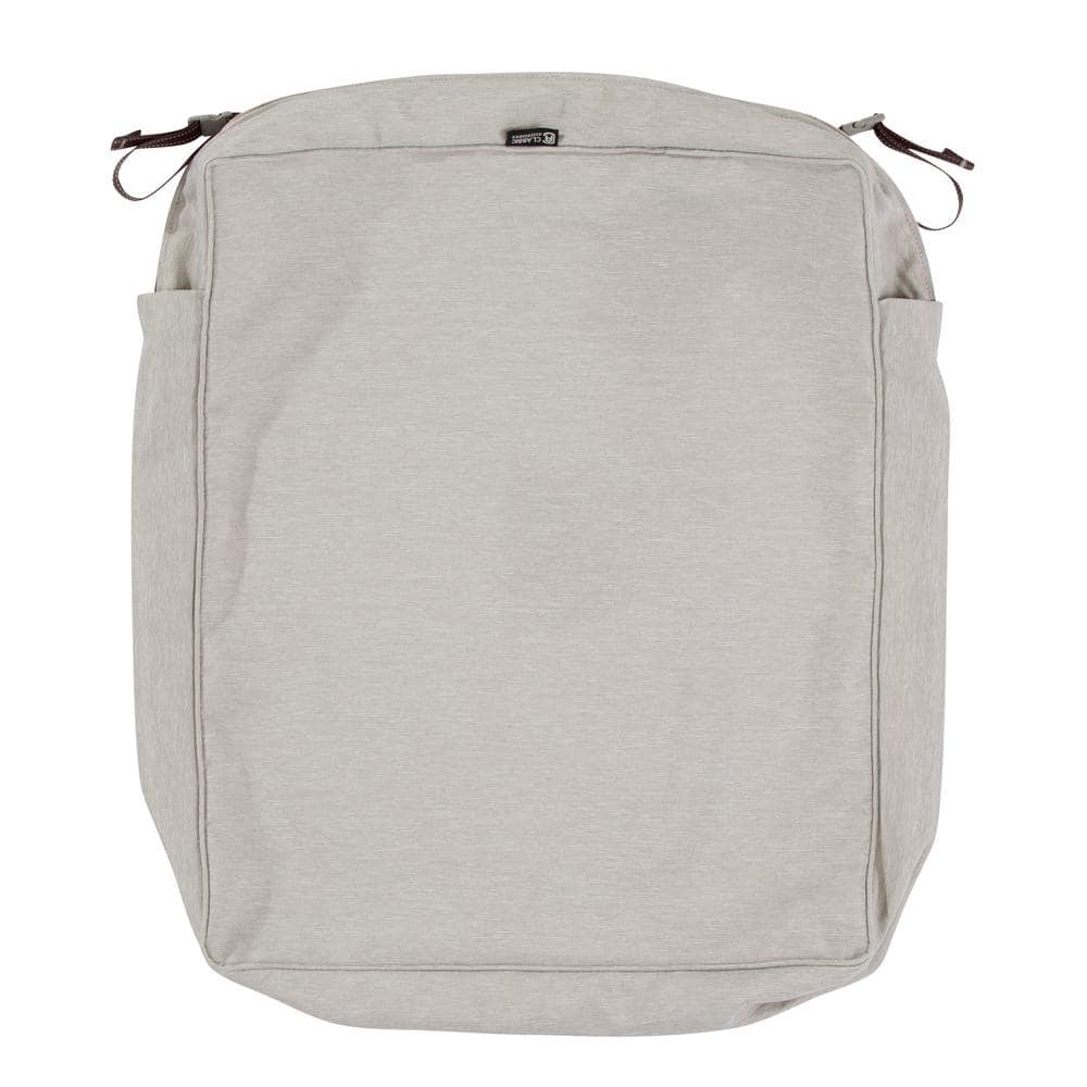 Montlake FadeSafe 23 in. W x 25 in. D x 5 in. H Rectangular Patio Seat Cushion Slip Cover in Heather Grey price history on PriceWatchPro