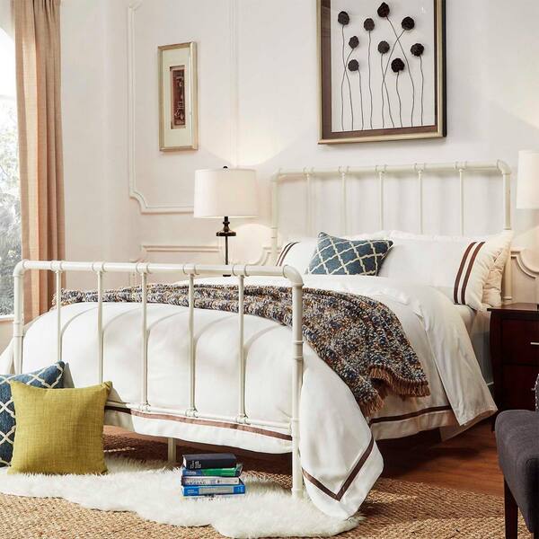 HomeSullivan Byer White King Bed Frame