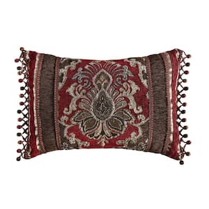 Chandler Chocolate Polyester Boudoir Decorative Throw Pillow 15 in. x 20 in.