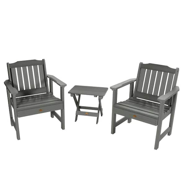 Lehigh Coastal Teak 3-Piece Recycled Plastic Outdoor Conversation Set