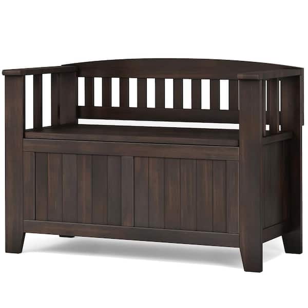 Simpli Home Acadian SOLID WOOD 48 inch Wide Transitional Entryway Storage  Bench in Rustic Natural Aged Brown AX2370-RNAB - Best Buy