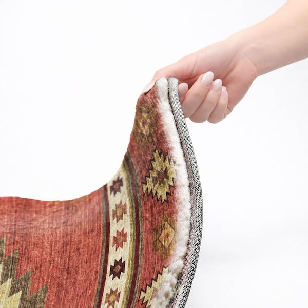 Dream Shag Premium Machine Washable Abstract ADS179 Spice 2 ft. x 3 ft. Accent Rug