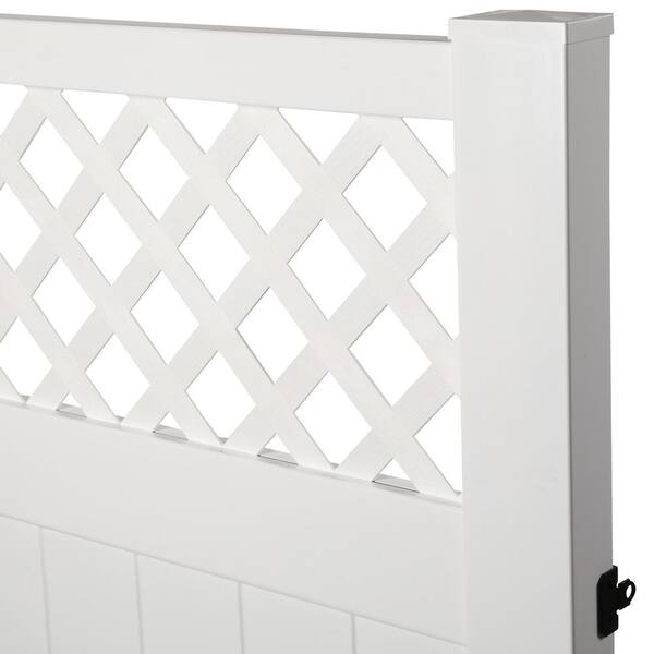 Barrette Outdoor Living Anderson 4 ft. W x 4 ft. H White Vinyl Un-Assembled Fence Gate