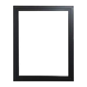 Teza Picture 24 in. x 48 in. Matte Black Aluminum Tempered Window