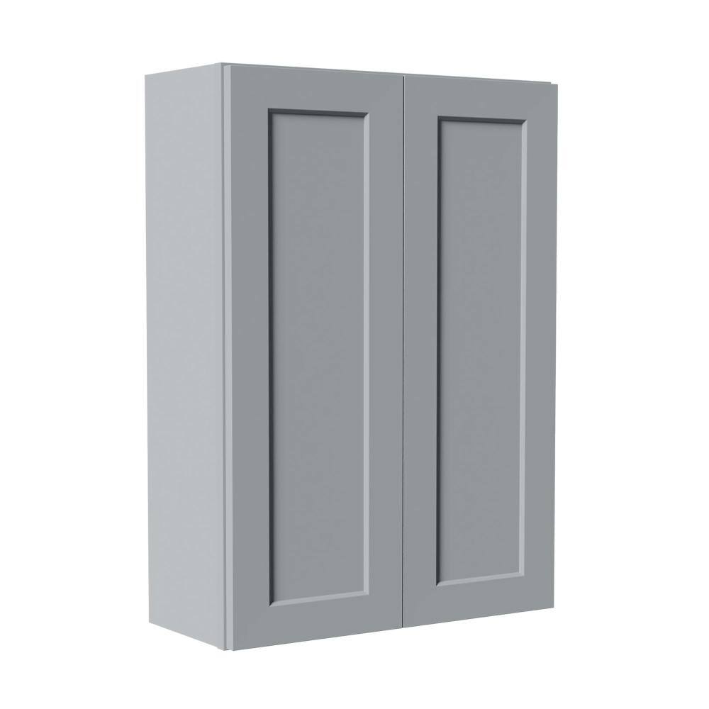 "30""Wx12""Dx42""H Solid Wood Bathroom Wall Cabinet with Doors and Adjustable Shelves, Gray" price history on PriceWatchPro
