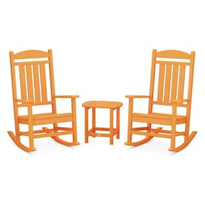 Presidential Tangerine 3-Piece Plastic Patio Conversation Set