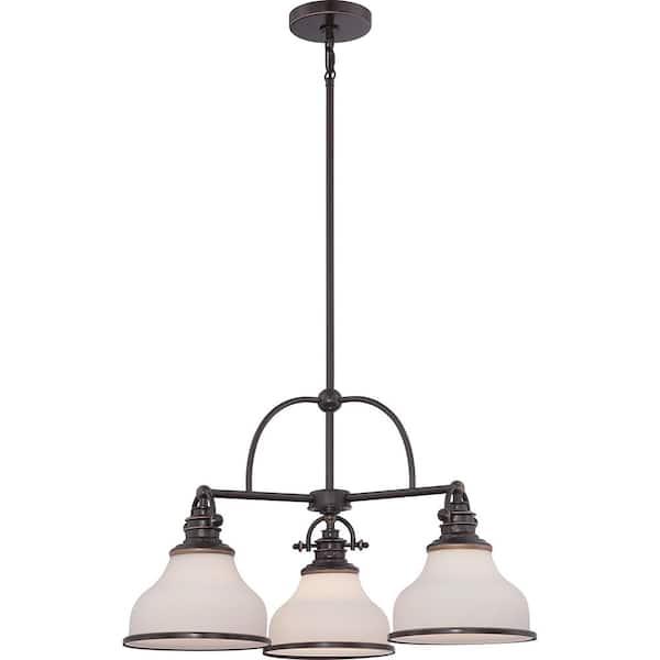 Grant 3-Light Palladian Bronze Chandelier