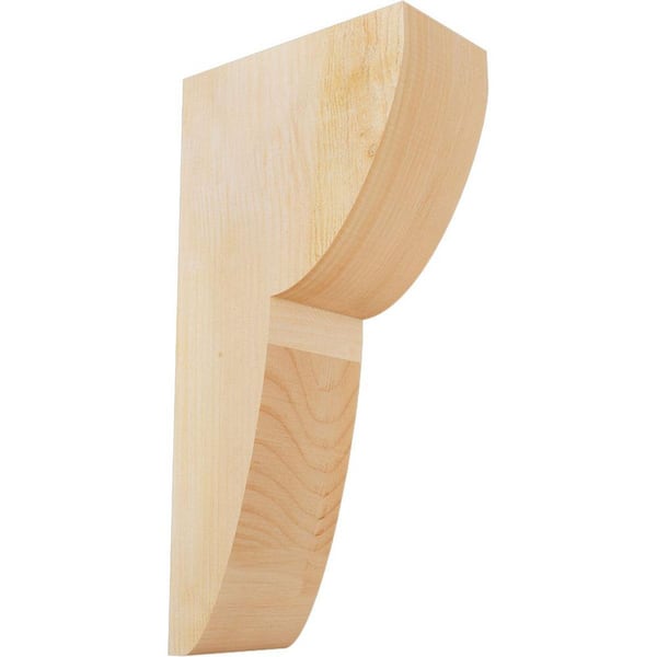 Ekena Millwork 6 in. x 12 in. x 24 in. Douglas Fir Carmel Smooth Corbel