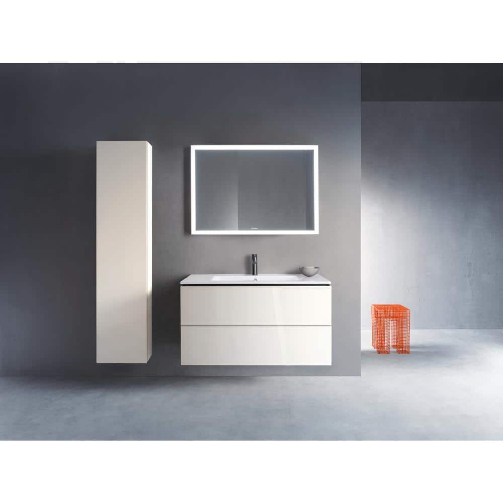 40.13'' White High Gloss Wall-Mounted Single Vanity