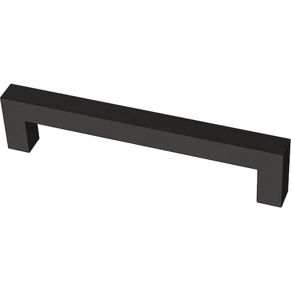 Liberty Modern Square 5-1/16 in. (128 mm) Matte Black Cabinet Drawer Bar Pull with Open Back Design