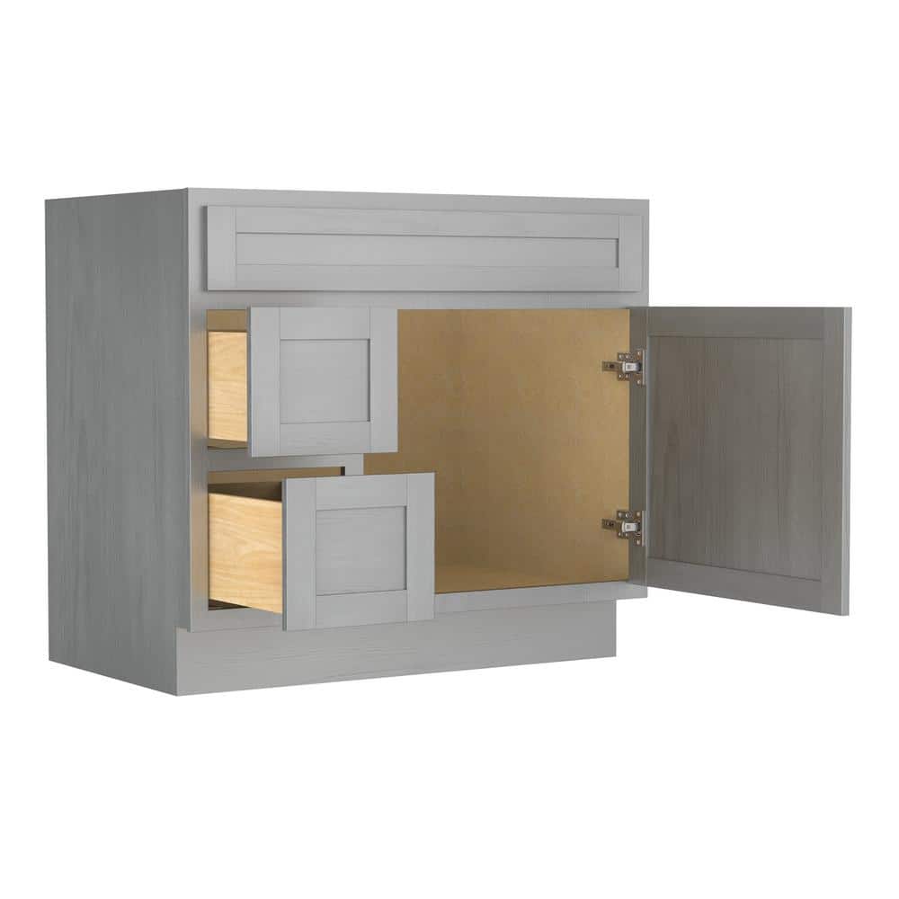 Hibbitts 36" Silver Single Shaker Bathroom Vanity Base