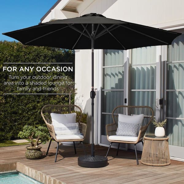 best choice products outdoor 9 foot patio umbrella screen black Bug Net Accessory for 9ft w/ Zippered Door Enjoy more shade at the perfect angle as you adjust the canopy to block the sun all day long HomeRoots 9' Patio Umbrella Outdoor