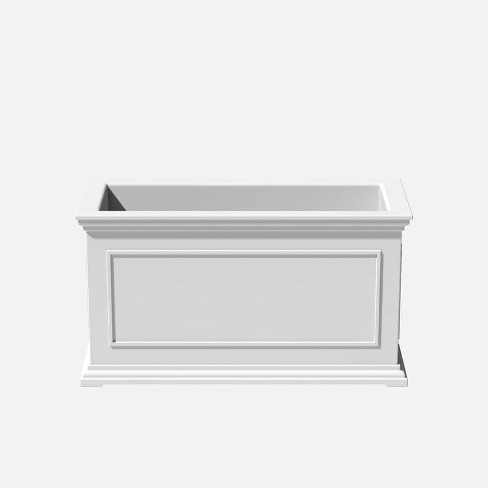Veradek Brixton Large White Plastic Cube Planter with Drainage