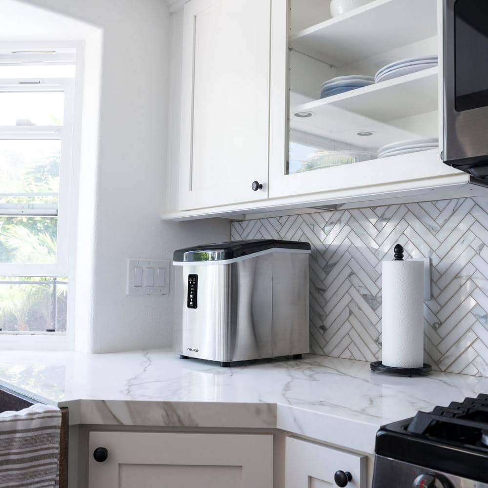 Stainless Steel Portable Countertop Ice Maker with 3 Sizes