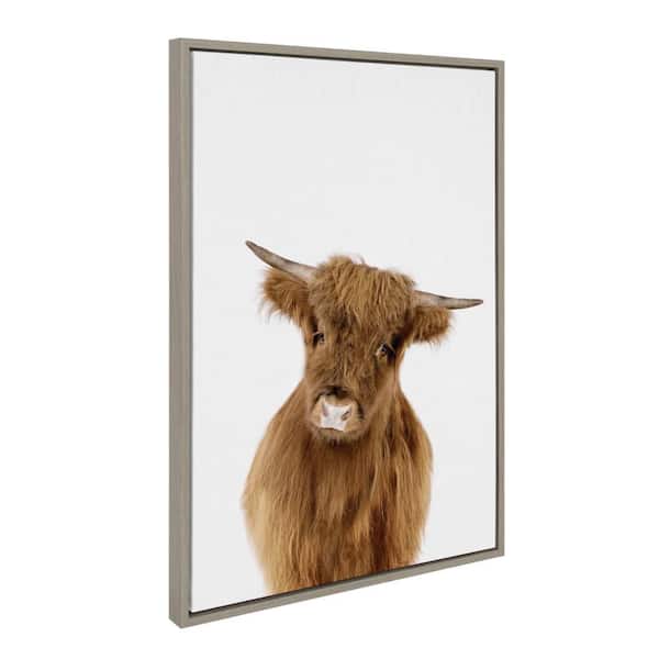Sylvie "Animal Studio Highland" by Amy Peterson Art Studio Gray Framed Art Print 23 in. x 33 in.
