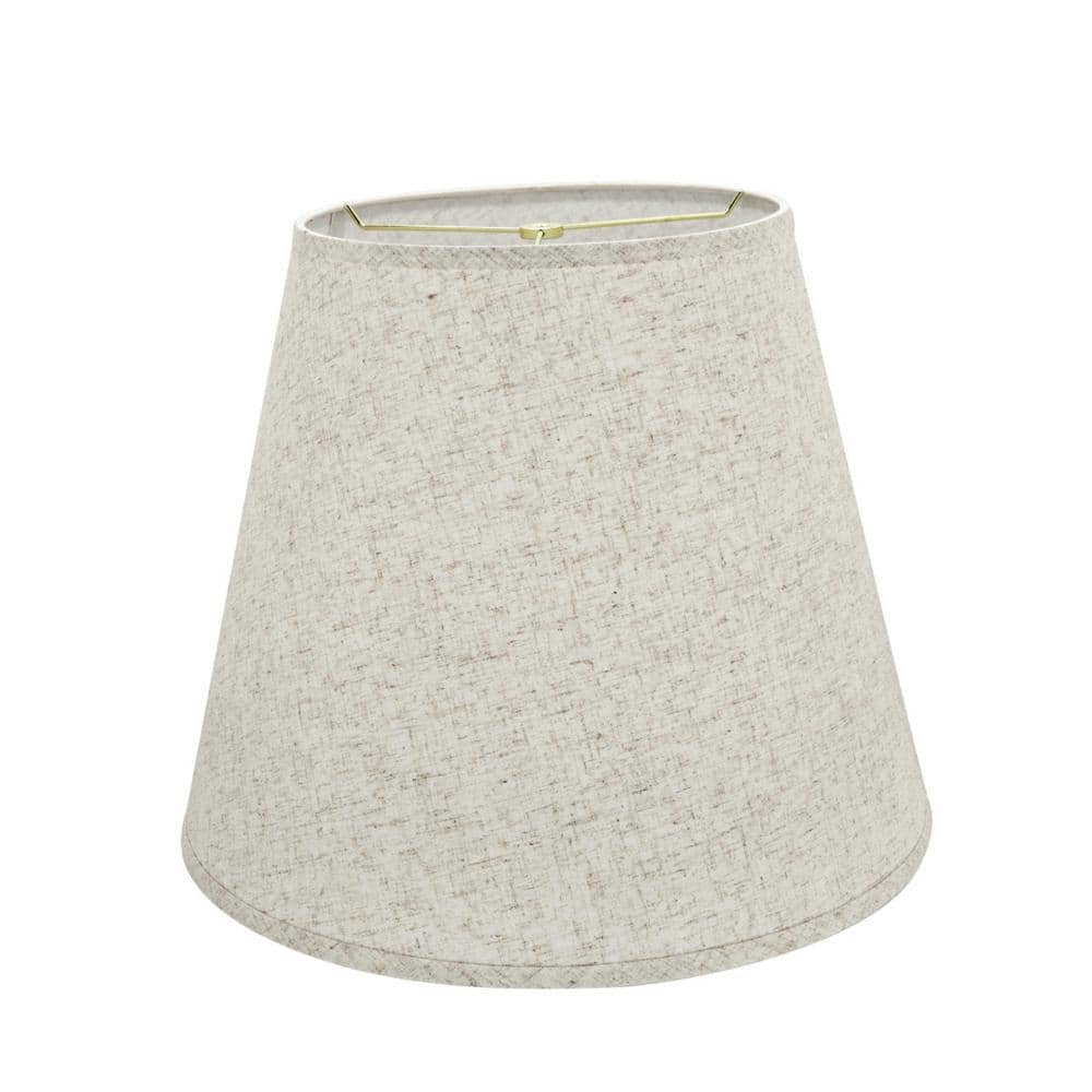 Beige Linen Bell Empire Lamp Shade, 18" Wide