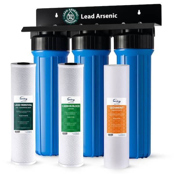 SGS-Tested Whole House Water Filter System, Reduces Arsenic, Cadmium, Mercury, Sediments, Chlorine, and up to 99% Lead