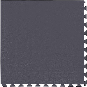 FlooringInc Gray Smooth 20.5 in. W 20.5 in. L X .177 in. T Flexible PVC Garage Tiles (8 Tiles/23.35 sq.ft)