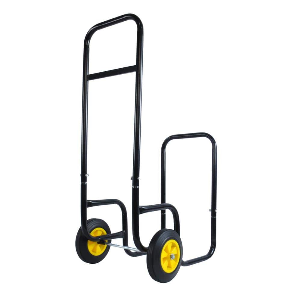 22.83 in. Heavy-Duty Steel Firewood Rack Log Cart Carrier Wood Rack Storage