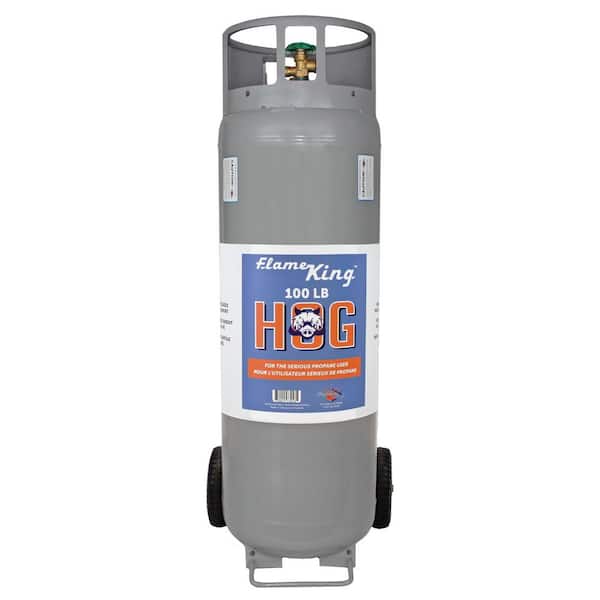 100 lbs. Horizontal and Vertical HOG Propane Cylinder with Wheels