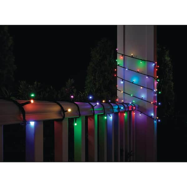 100-Light 40 ft. Indoor/Outdoor Plug-In Integrated LED RGB Color Changing Novelty String Light Powered by Hubspace