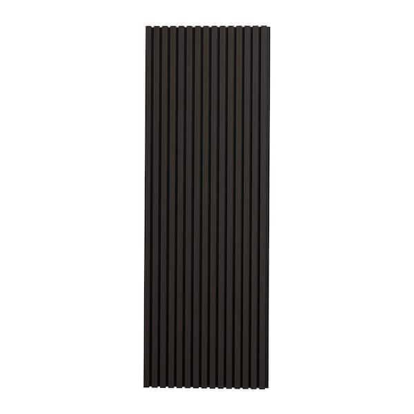 ARK DESIGN 94.5 in. x 23.75 in. x 0.875 in. Matte Black Square Edge MDF Decorative Acoustic Wall Panel (1-Pieces/15.59 sq. ft.)