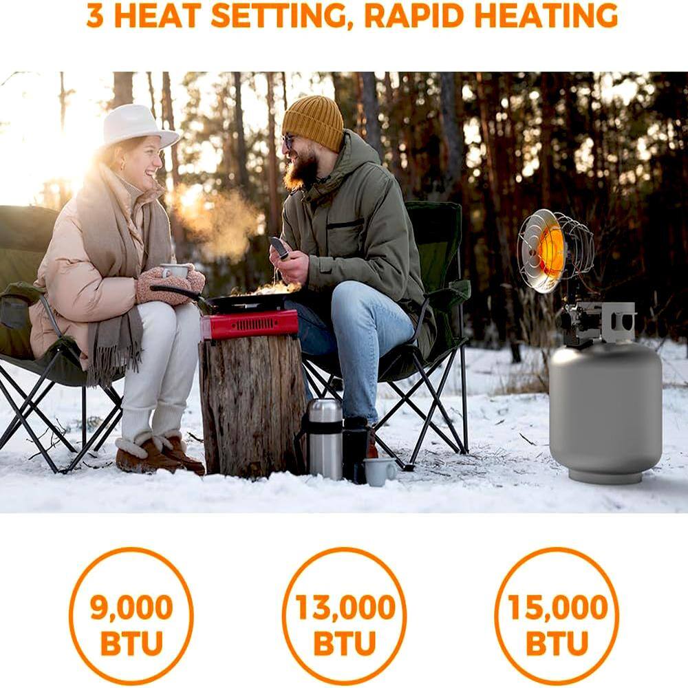 Camplux Heavy Duty Steel Outdoor Propane Tanktop Heater with Tip-Over Switch