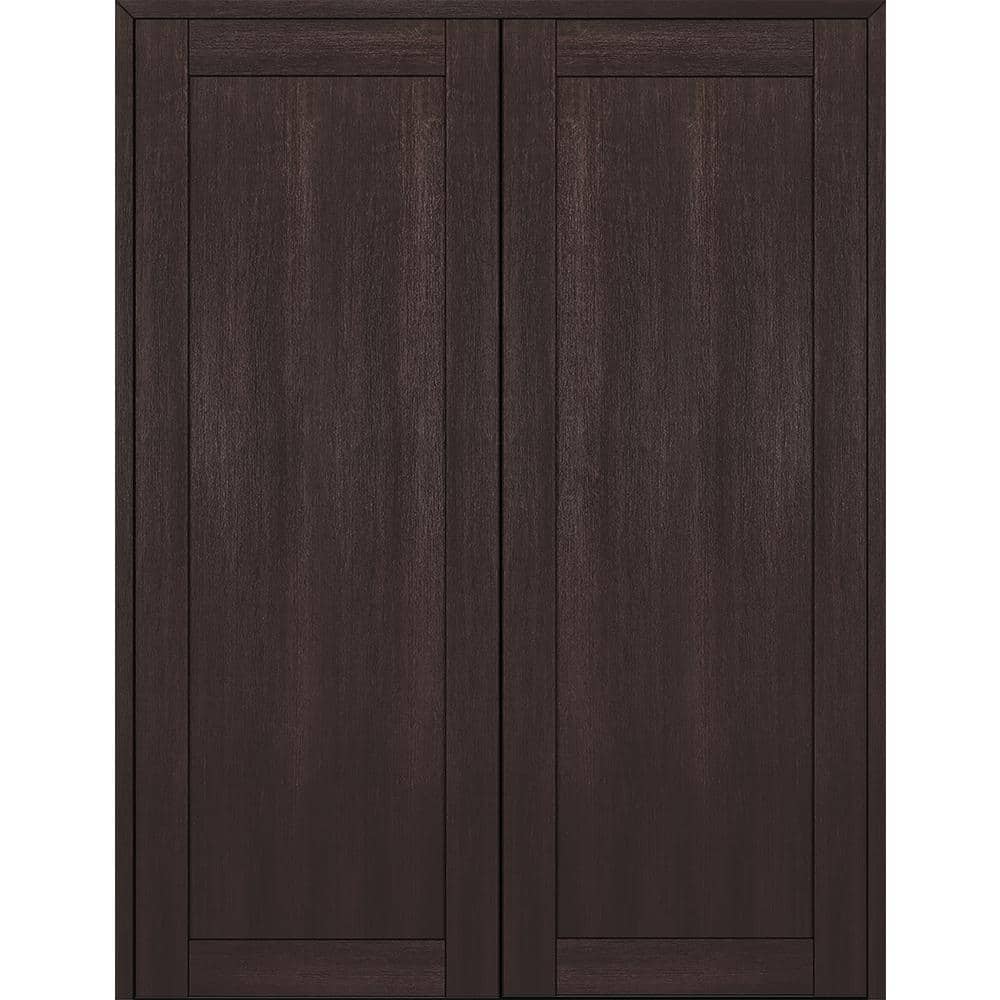 Shaker 48 in. x 83.25 in. 1 Panel Both Active Veralinga Oak Wood Composite Double Prehung Interior Door price history on PriceWatchPro