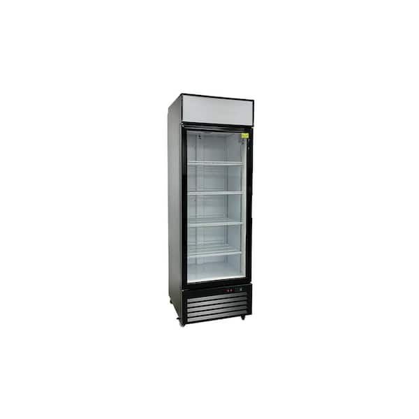 Elite Kitchen Supply 24.6 in. 14.5 cu. ft. Commercial One Glass Door NSF Refrigerated Display ESM25 Black
