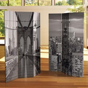 New York 6 ft. Printed 3-Panel Room Divider