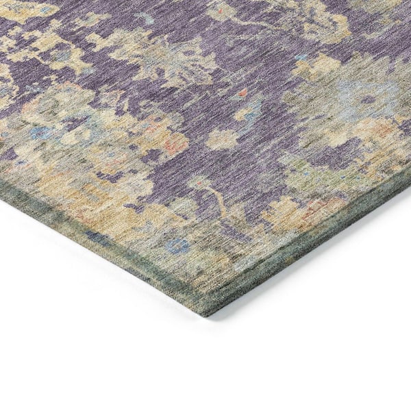 Chantille Machine Washable Indoor/Outdoor Abstract ACN2302 Plum 5 ft. x 7 ft. 6 in. Area Rug