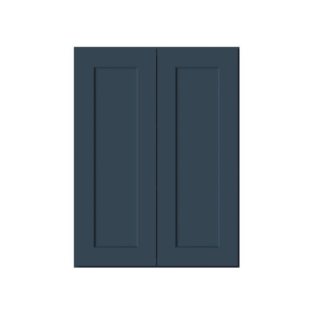 27 in. W x 12 in. D x 36 in. H Ready to Assemble Solid Wood Frame Shaker Standard Wall Kitchen Cabinet in Cyber Grey price history on PriceWatchPro