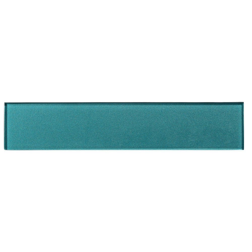 Kwiet Relaxation Green Glossy 2-7/8 in. x 14-3/8 in. Smooth Glass Subway Wa