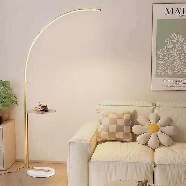 Standing Lamp 67 in. Gold Smart Dimmable 12W LED Arc Floor Standing Lamp 67 in. Gold Smart Dimmable 12W LED Arc Floor