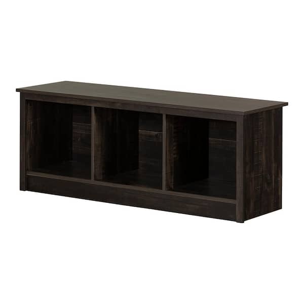 South Shore Fernley Rubbed Black 51.25 in. Bench