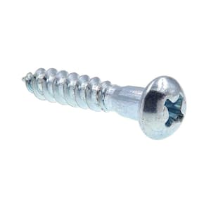 #8 x 7/8 in. Zinc Plated Steel Phillips Drive Round Head Wood Screws (50-Pack)