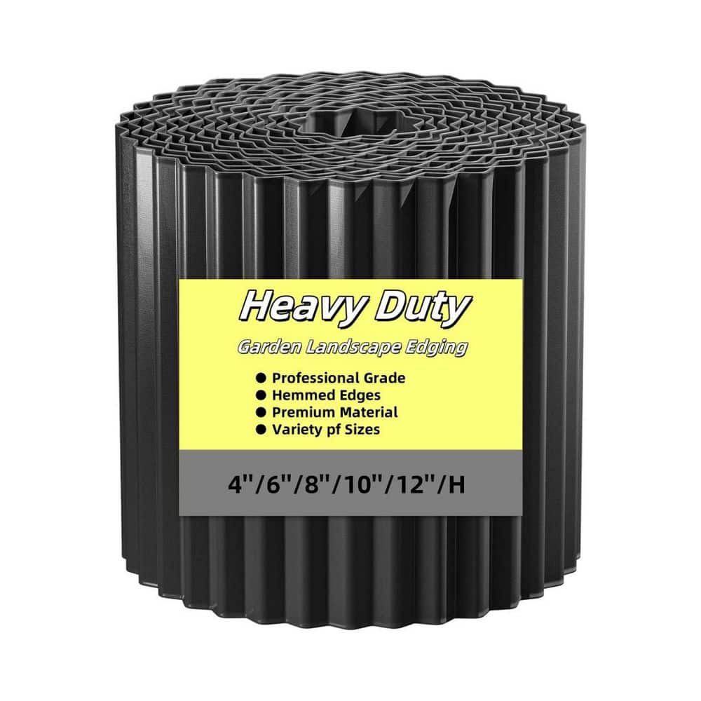 20 in. x 0.1 in. x. 8 in. Black Corrugated Metal Garden Edging for Lawn, Flower Bed, and Landscape Borders (Black) price history on PriceWatchPro