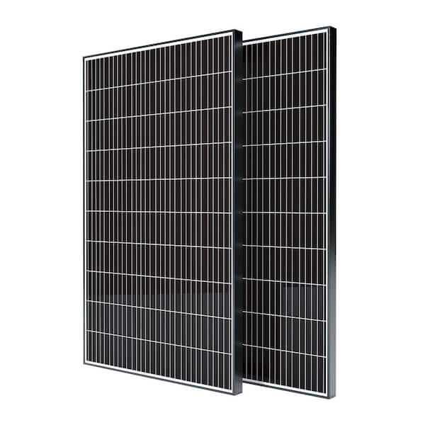 2-Pcs 320-Watt 24V Monocrystalline Solar Panels 640W PV Off-Grid Module Power for RV Boat Shed Farm Home House Rooftop