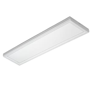 48 in. x 15 in. Low Profile Matte White Color Selectable LED Flush Mount Ceiling Light w/Night Light Feature Dimmable