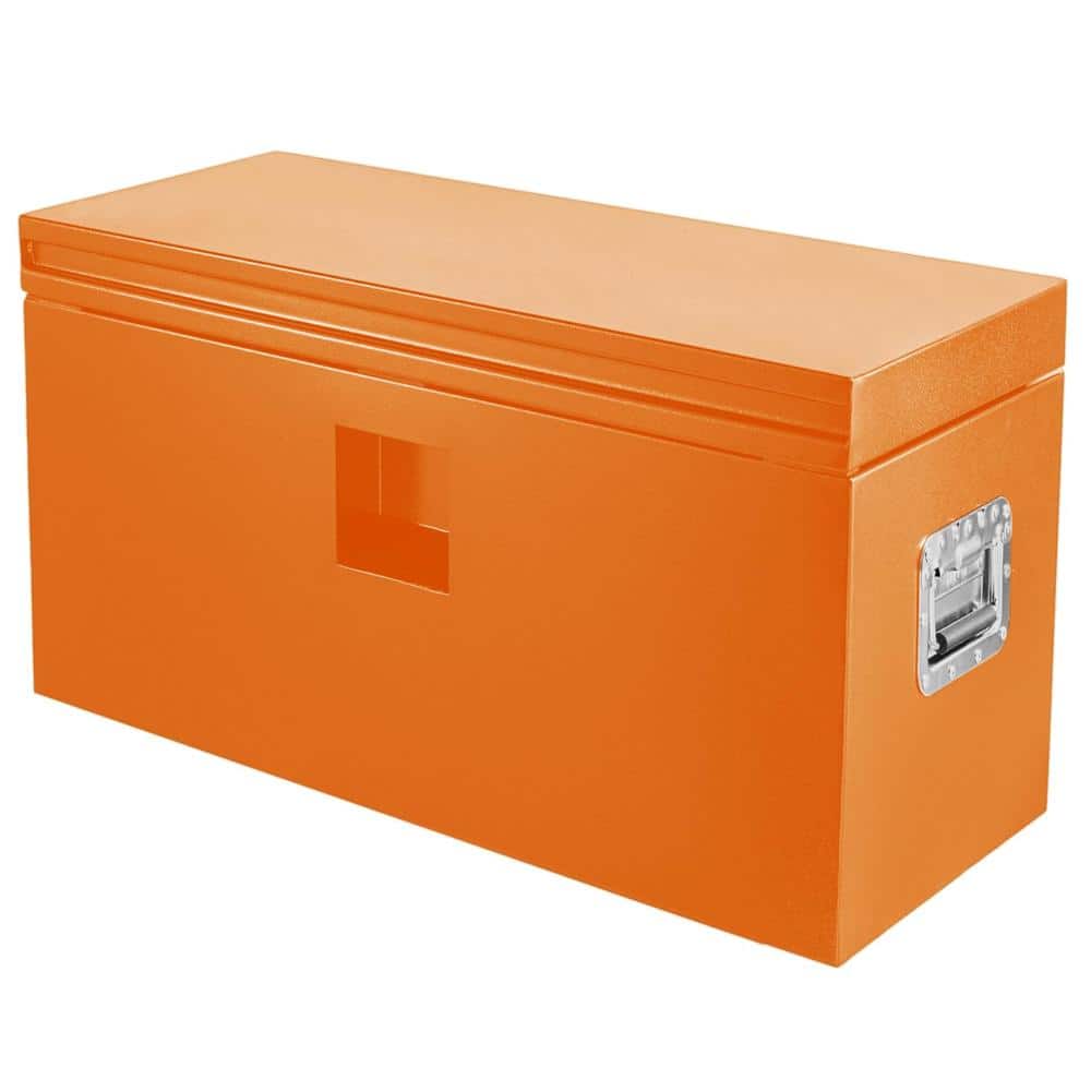 48x15x15 Steel Truck Bed Toolbox, Weatherproof, Lockable, Gas-Shock Grooved Lid, for Pickup, Trailer, RV, Orange price history on PriceWatchPro
