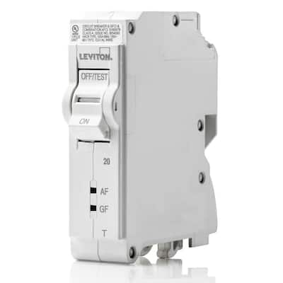 Leviton Branch Circuit Breaker, AFCI/GFCI 1-Pole 20 Amp, 120-Volt, Thermal Magnetic LB120-DFR