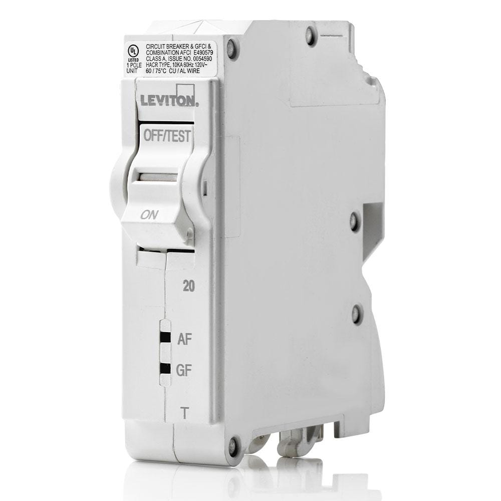 Leviton Branch Circuit Breaker, AFCI/GFCI 1-Pole 20 Amp, 120-Volt ...